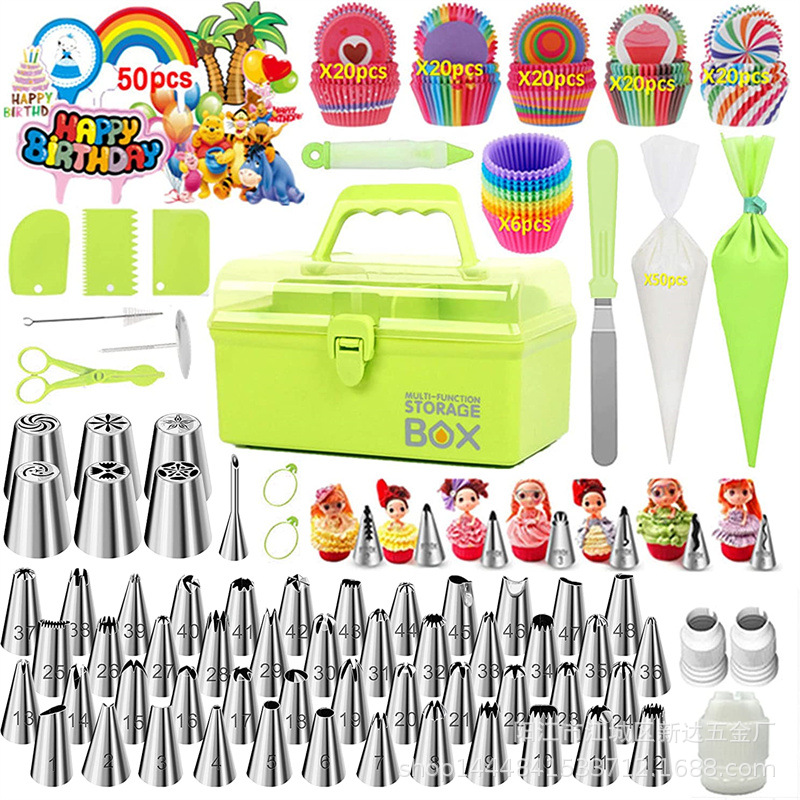Herramientas de repostería de 284 piezas de Amazon organizador para decoración de pasteles para pasteles