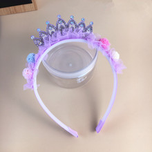 儿童皇冠头饰公主超仙头箍宝宝生日头纱发箍女童甜美发卡跨境发饰