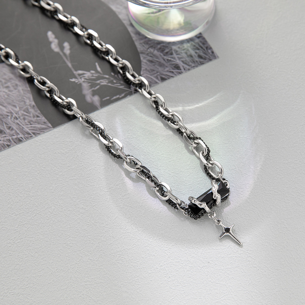 Original Design Star Titanium Steel Pendant Necklace 1 Piece