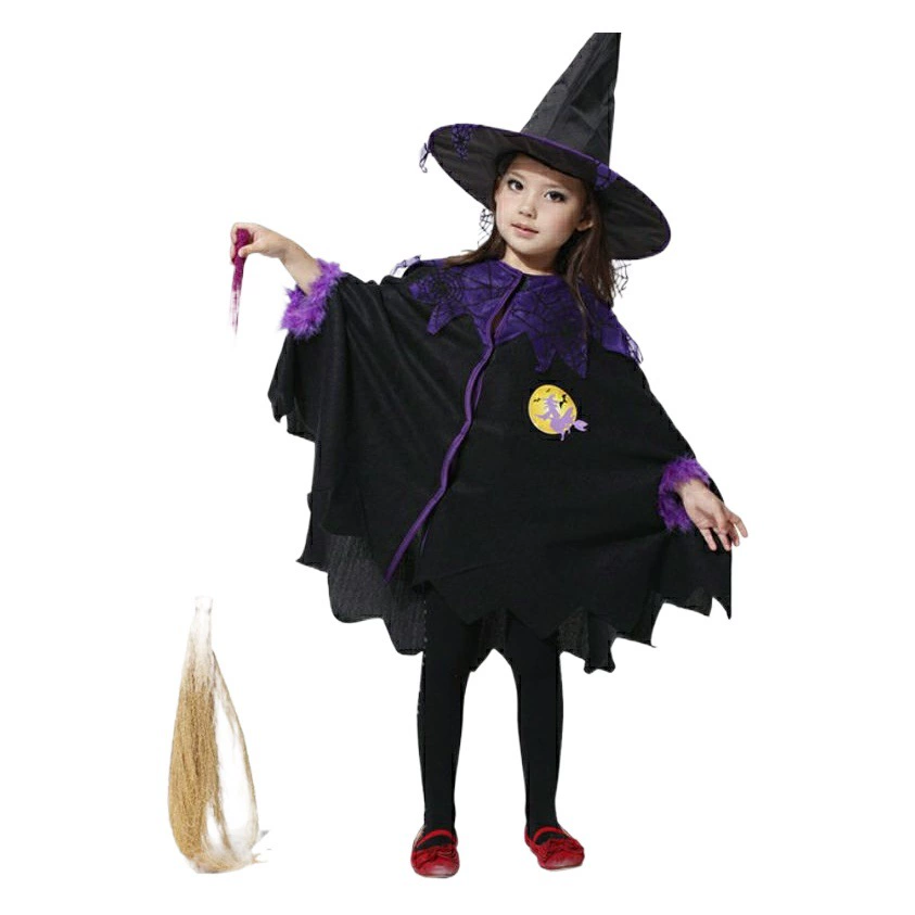 Европейский и американский Детский костюм на Хэллоуин, плащ ведьмы, косплей, милый вампир, маскарадный плащ