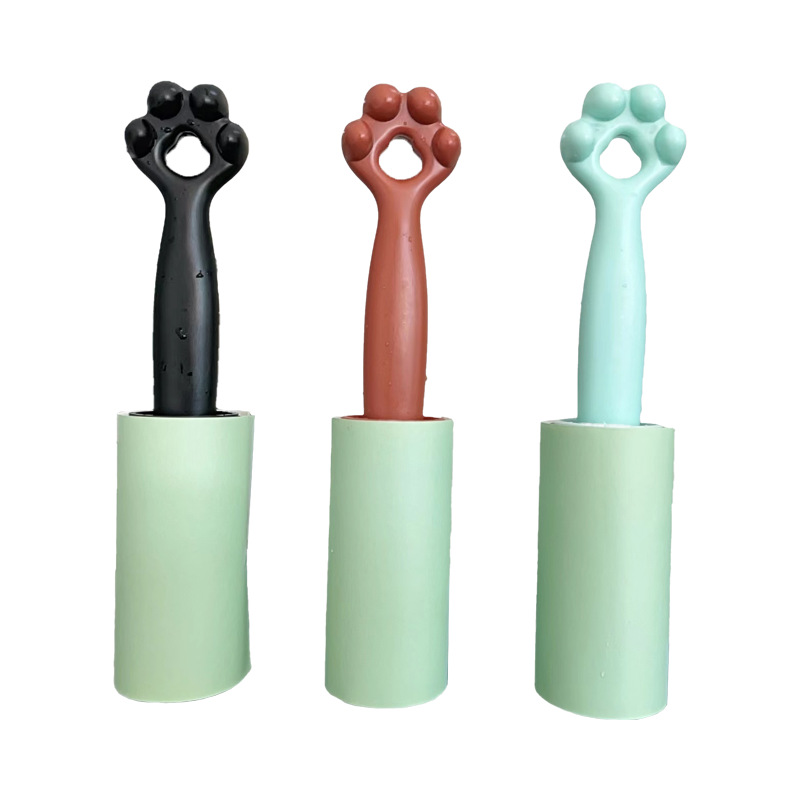 Cartoon Cat Paw Lint Roller, Tearable Sticky Hair Remover, Portable Sticky Clothing Lint Paper, Pet Bear Paw Hair Remover, Removes Floating Hair