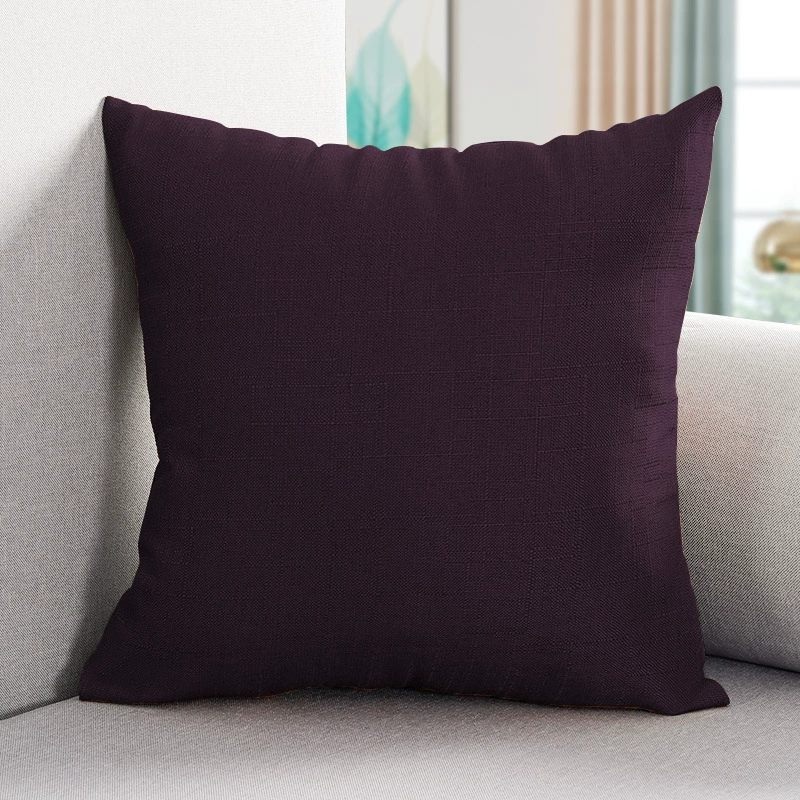 Pillow, big square sofa, cotton and linen, increased thickness