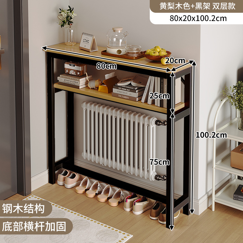 Estante ultrafino detrás de la puerta Estante multicapa en la entrada de la puerta Estante de almacenamiento superior de la película de gas de mesa pequeña y estrecha en la pared