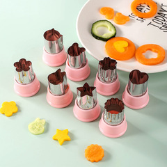 304 Stainless Steel Fruit Cutter Cartoon Animal Chaos Vegetable Butterfly Face Print Baby Food Mold