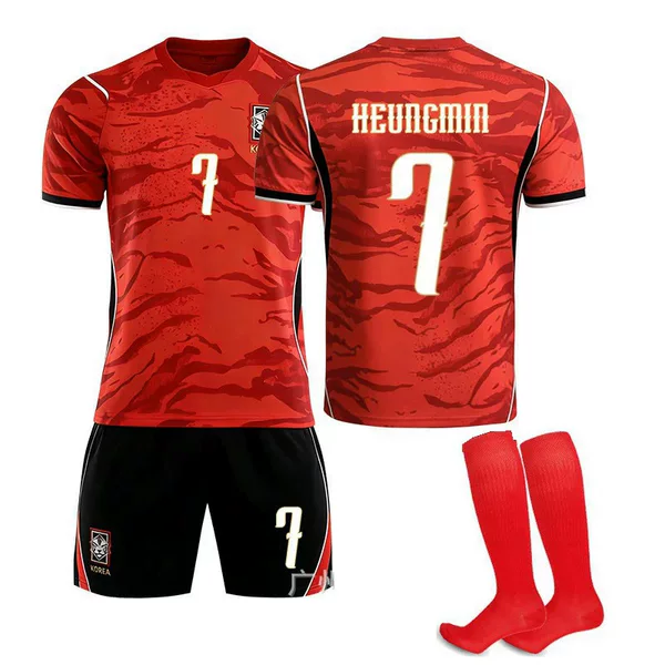 2627 Korean Atletico Madrid home jersey number 7 Son Heung-min 19 Lee Kang-in children's and adult football uniforms exclusively for cross-border sales