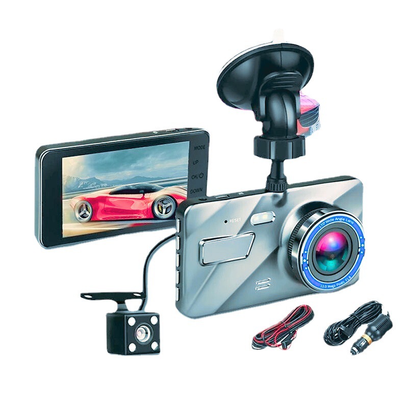 New Car 4inch Driving Recorder Dual Recording Hd 1080P Black Box Hidden Dashcamdvr Cross-Border