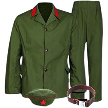 65式女军装套装芳华军绿女士小翻领老式演出服拍戏服红卫兵女兵服
