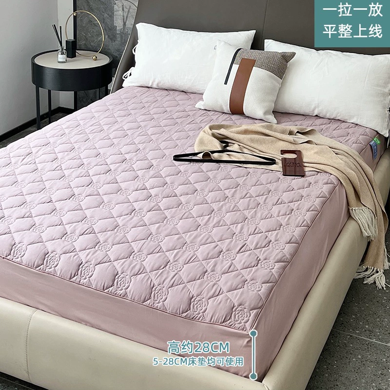 Antibacterial cotton sheet, quilted bedspread, dust cover, mattress, protective cover, increased thickness