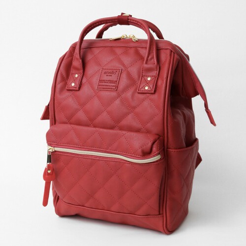 Leather PU checkered style women's bag student backpack school bag double shoulder bag Japan Rakuten bag Amazon gold foil printed bag