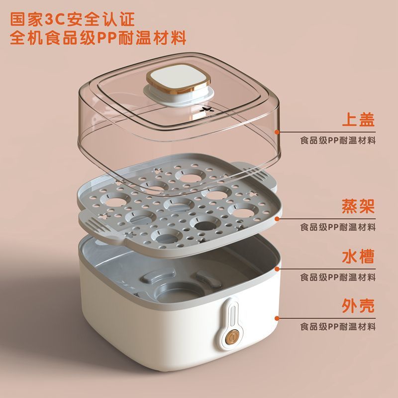 Vaporera eléctrica, vaporera multifuncional de varias capas para el hogar, olla de vapor para dormitorios estudiantiles, para cocinar verduras al vapor, desayunos, huevos al vapor image 4