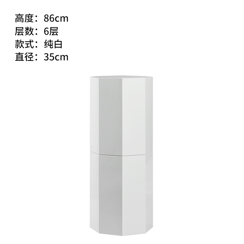 퓨어 화이트 86cm 높이 6 층 35 직경