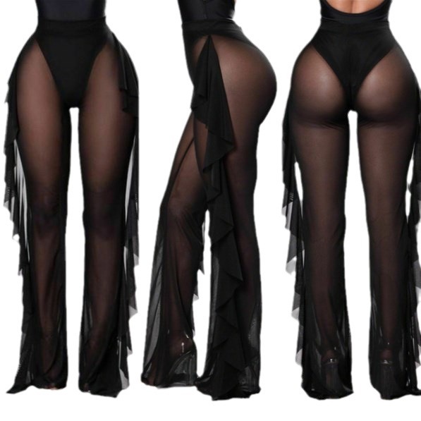Slip snellenti estivi di alta qualità con bordo in pizzo per donna, multicolore, semitrasparenti, intimo da notte_voghion.com