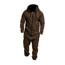 Y 10875 Solid Color Hooded Fleece Jumpsuit ��ɫ�Bñ�B�w��