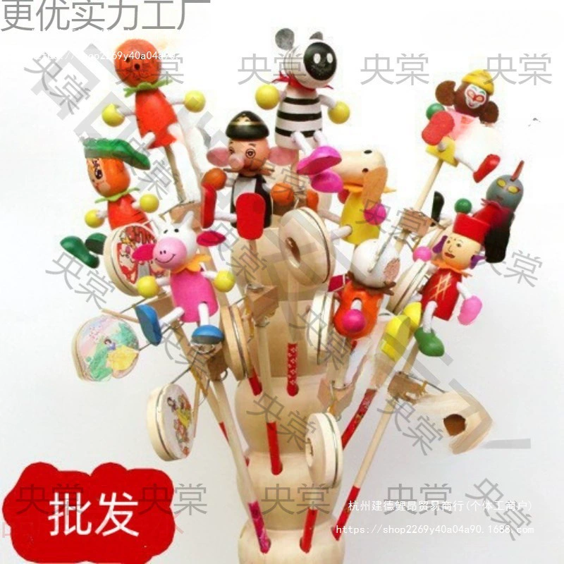 Хит продаж от производителя: новый деревянный барабан-качалка, веселый кукольный ручной барабан, игрушка для уличных ларей и ярмарок.