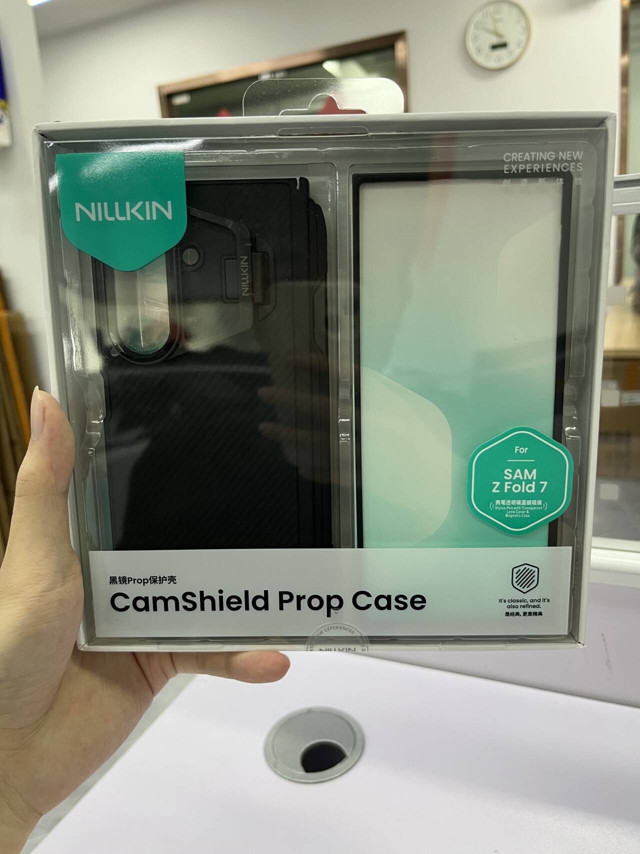 Ốp lưng gập Nillkin cho Samsung Z Fold có nắp gương trong suốt, chân đế và ngăn đựng bút W26 — Gương đen Prop cầm bút-Nắp gương trong suốt-Đen, Gương đen Prop [Phiên bản từ tính] Nắp gương trong suốt cầm bút-Đen, Gương đen Prop [Phiên bản từ tính] Nắp gương trong suốt cầm bút-Màu đen trong suốt, Samsung Z Gấp 7 5G/W26 chi tiết 20