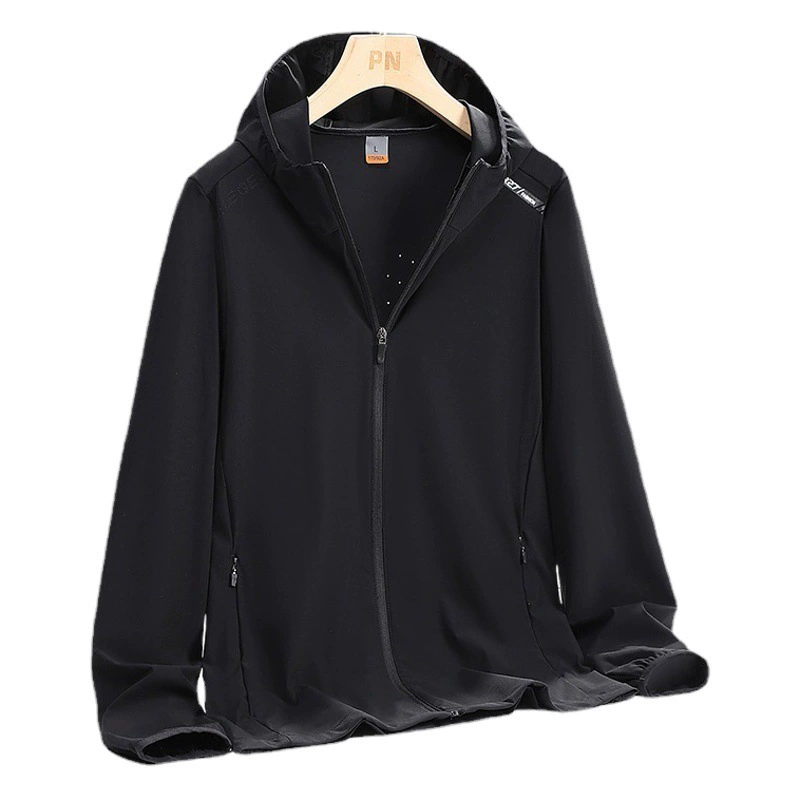 UPF + 50 Ice Silk Солнцезащитная одежда для мужчин и женщин Летняя тонкая спортивная быстросохнущая Анти-ультрафиолетовая одежда с капюшоном