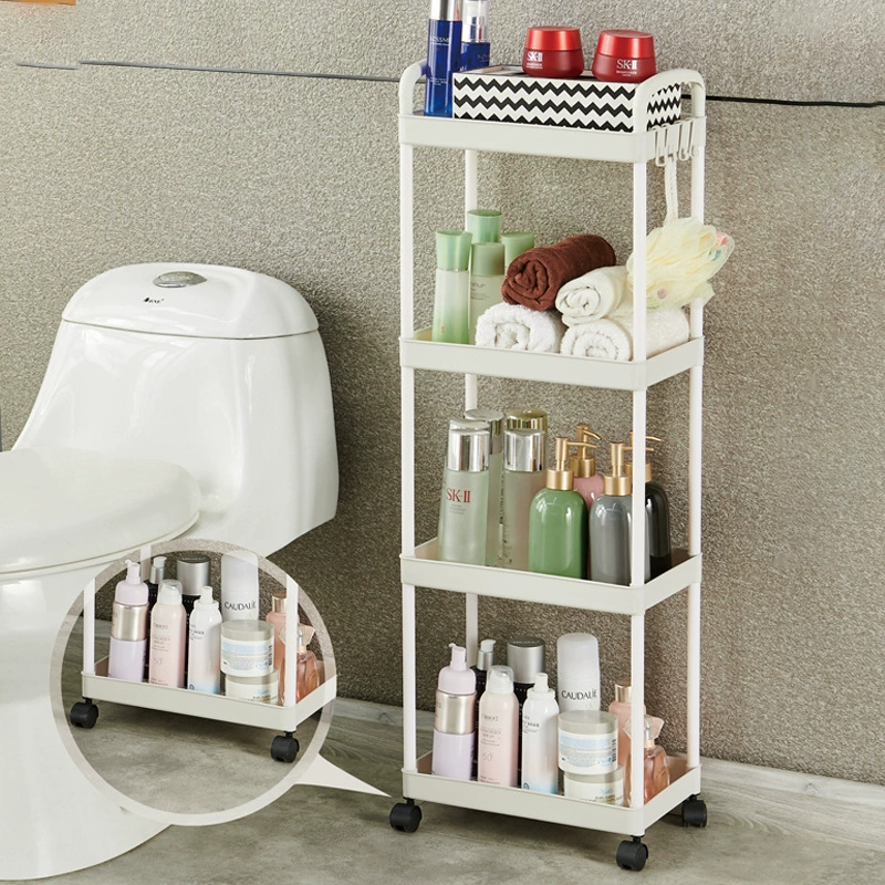 Plastic cart, multilayer storage system for bedroom
