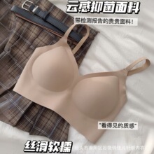 隐形度超99!无尺码女士无痕固定杯内衣文胸罩小胸聚拢显瘦吊带背