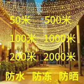 led彩灯闪灯串灯满天星户外防水工程亮化节日装饰房间布置星星灯