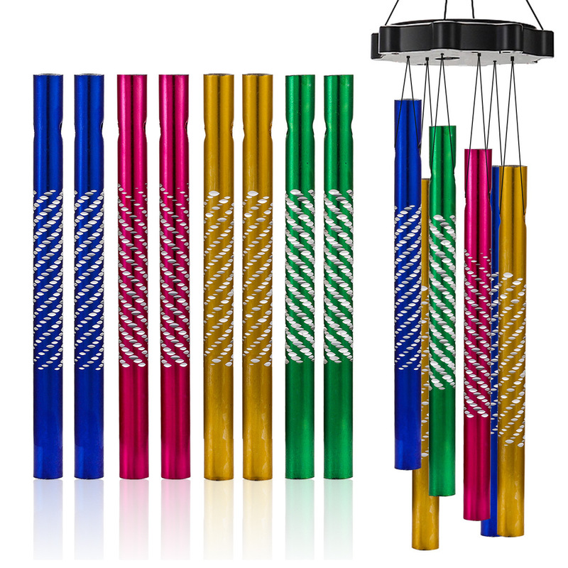 DIY Wind Chime Tube Reflective Jewelry Hollow Sound Wind Chime Aluminum Tube 80mm DIY Wind Chime Decoration Necklace