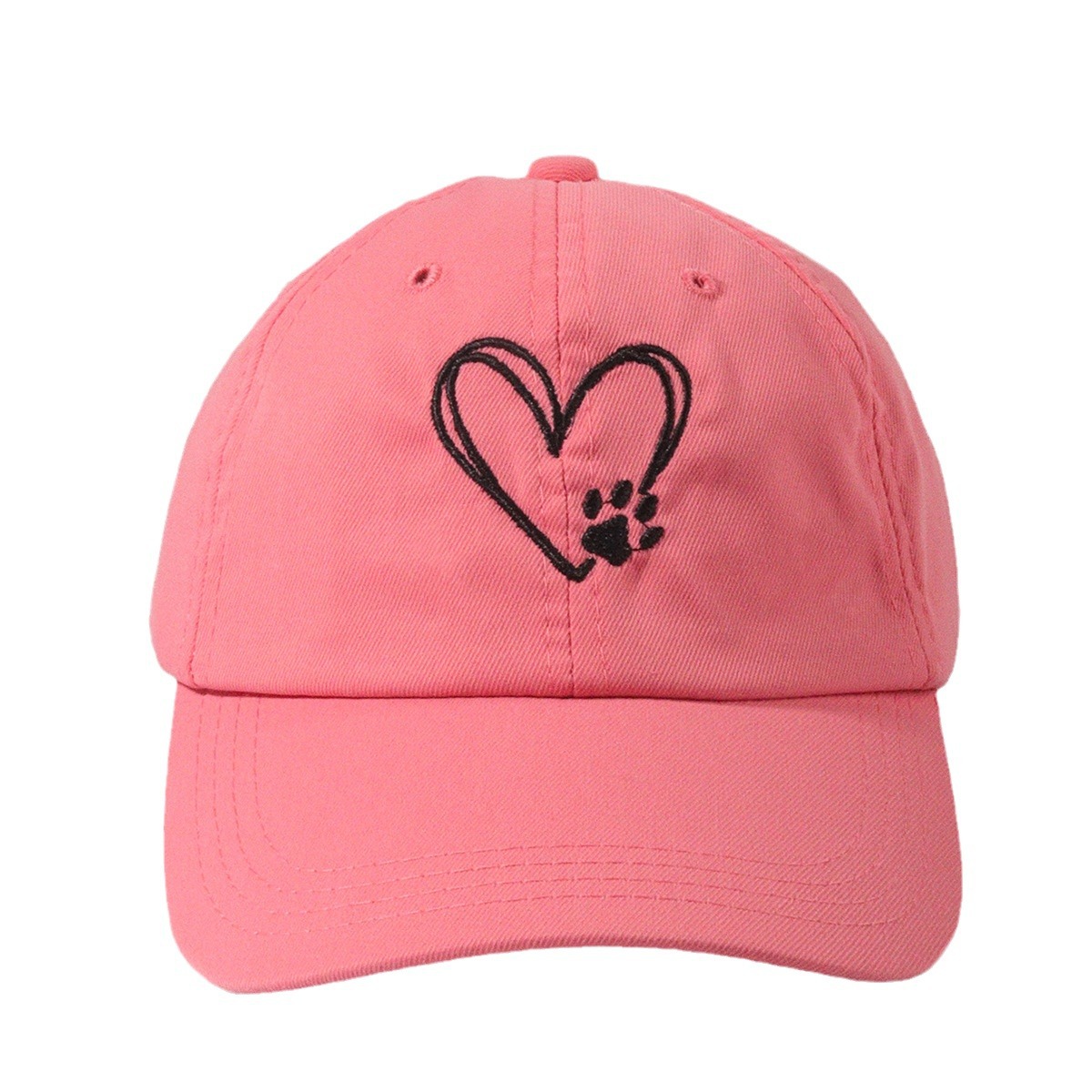 Unisex High Quality Casual Cute Love Claw Print Soft Top Wide Eaves Shade Baseball Caps For Men And Women_voghion.com