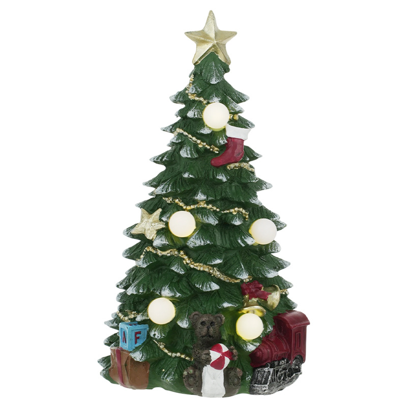 Resina transfronteriza Santa decoración brillante creativa Navidad regalos decoraciones decoración de atmósfera de vacaciones
