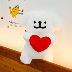 ライン入り犬のぬいぐるみ、犬のフィギュア、女の子へのプレゼント、かわいい柔らかい布製人形、犬のぬいぐるみ、越境で人気販売中