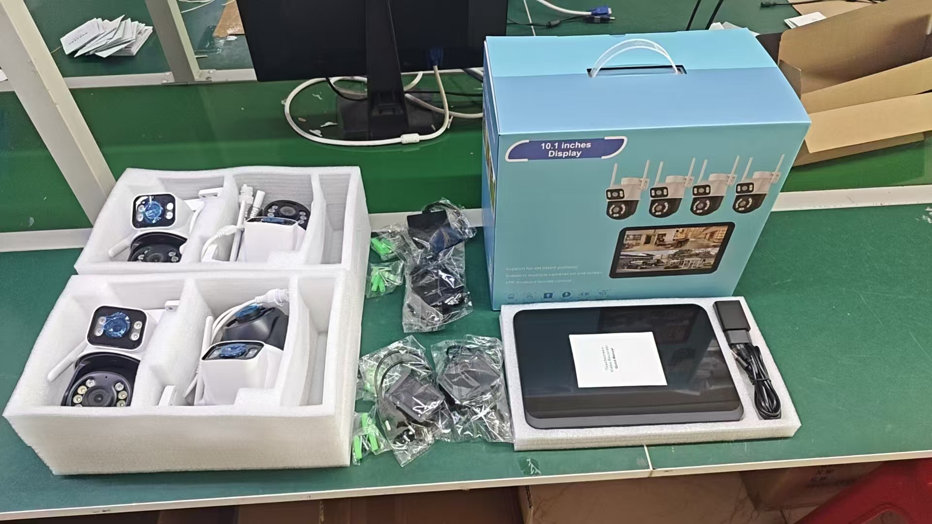 ICSEE 8MP WiFi NVR Seti Çift Lens PTZ IP Kamera 8CH Akıllı Ev Gece Görüşü