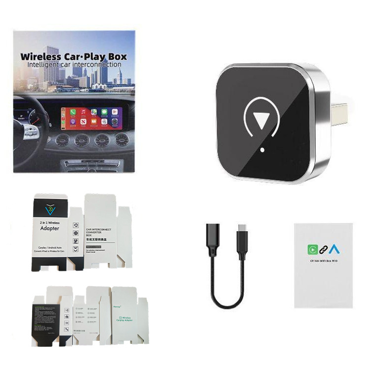 Cross-Border Two-In-One Wired to Wireless Carplay Box for Car Connectivity, Compatible with Apple, Android, and Linux Systems, Portable