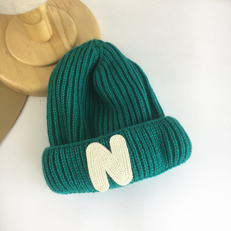 Unisex Children's wool hat baby cute autumn and winter letter cloth knitted hat boys and girls warm hat_voghion.com