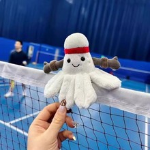 趣味卡通羽毛球毛绒挂件运动公仔钥匙扣玩偶创意礼物包包挂饰