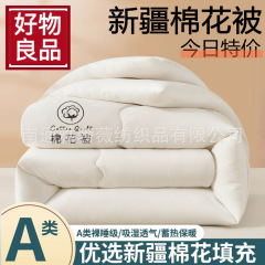 A类新疆棉花被子冬被加厚棉被芯四季纯棉花春秋被子学生长绒棉絮