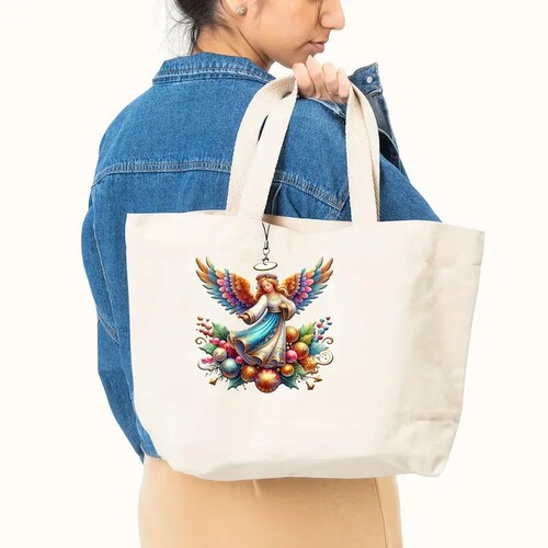 Cross-border 12-piece Christmas Angel Ornaments, Elegant Wood Decor, Suitable for Home Parties and Cars