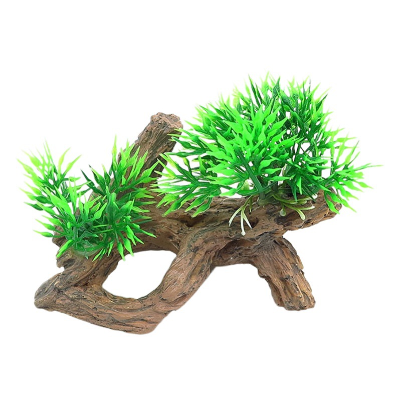 Acuario pecera paisaje agua planta decoración simulación plástico Lotus tela falsa hoja agua planta simulación arena bandeja Decoración