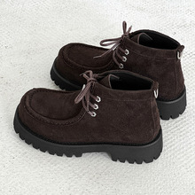 男士马丁靴2025新款厚底袋鼠鞋复古高级痞帅工装靴翻毛真皮沙漠靴