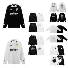Cross-Border Collaboration Mesh Long-Sleeve Terry Crew Neck Casual Sports T-Shirt Pure Cotton Long-Sleeve Autumn