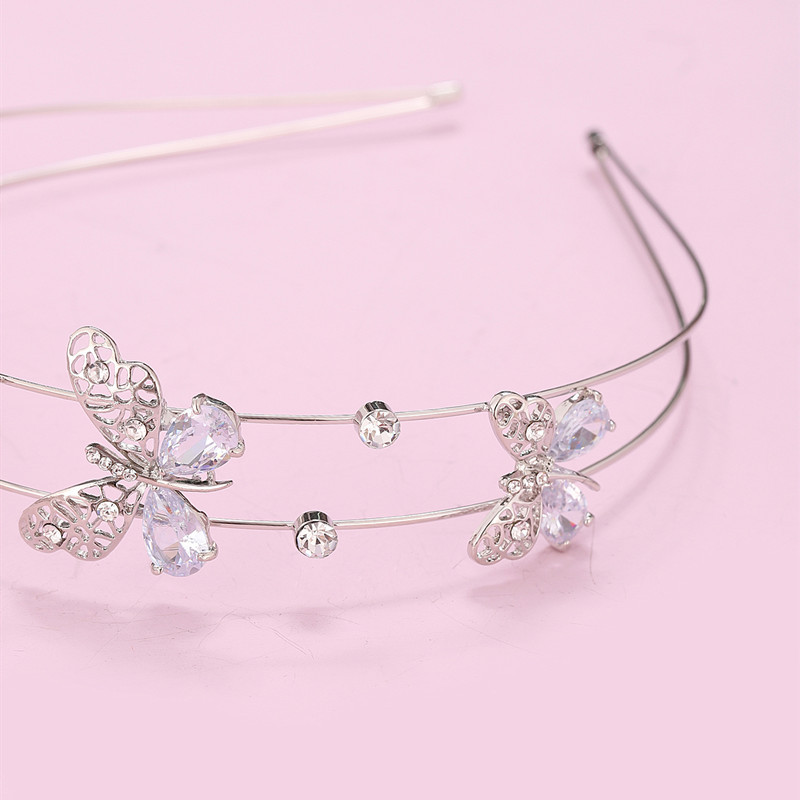 Simple Style Butterfly Zircon Plating Hair Band 1 Piece display picture 8