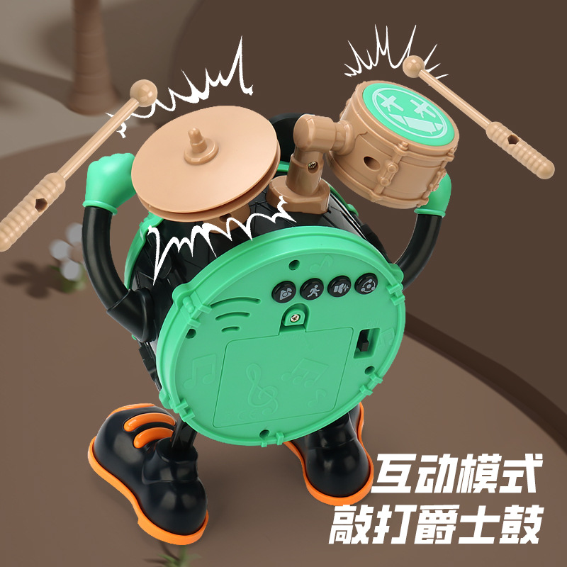 Niños baile eléctrico simulación jazz tambor música iluminación estante tambor bebé educación temprana puzzle juguetes interactivos padres e hijos