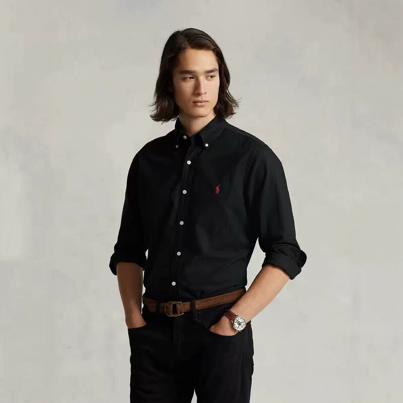 High-Quality Cross-Border Rl Ralph Lauren Pony Logo Embroidered Pure Cotton Oxford Fabric Unisex Long-Sleeve Shirt High-Quality Cross-Border Rl Ralph Lauren Pony Logo Embroidered Pure Cotton Oxford Fabric Unisex Long-Sleeve Shirt