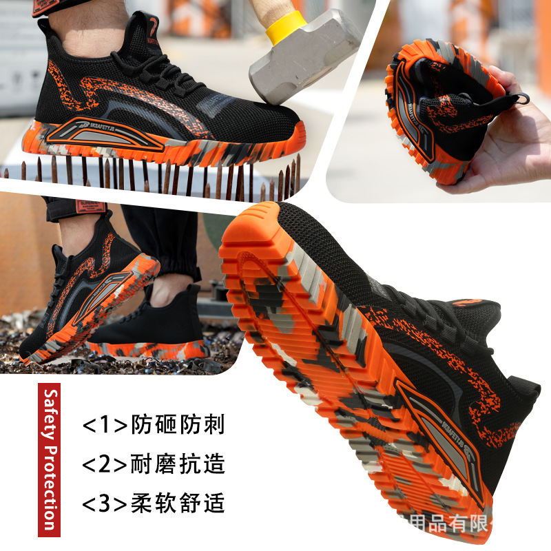 Zapatos de Seguridad Antiimpacto y Antiperforación de Tejido Volador para Trabajo image 3
