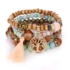 Wooden beads shallow