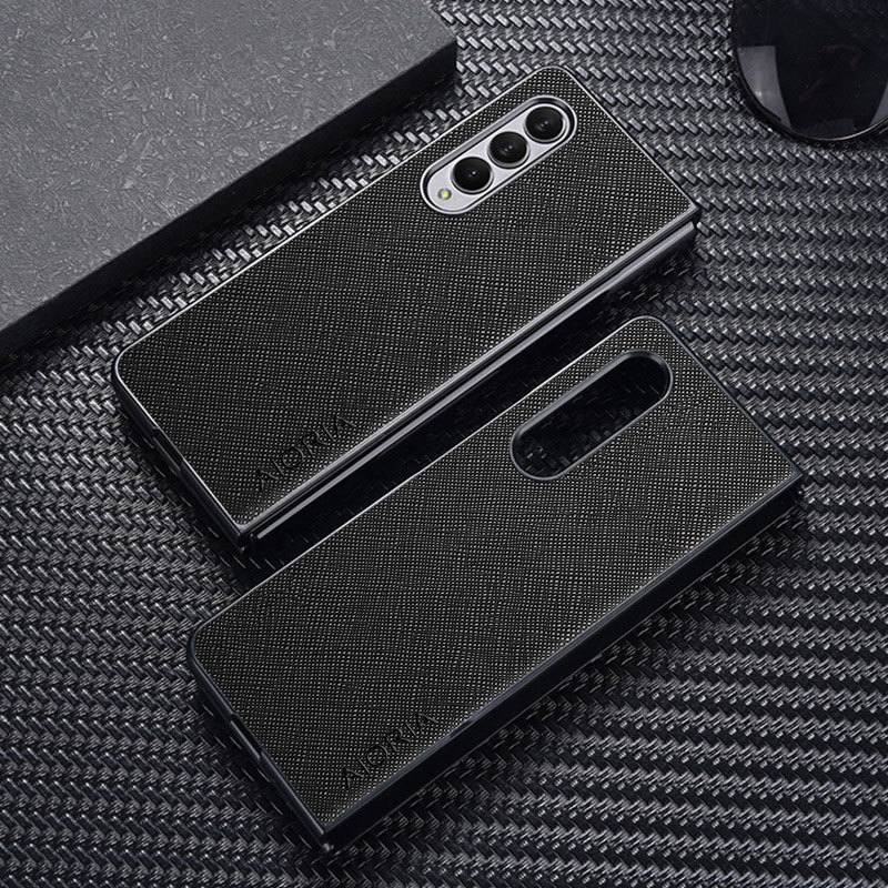 Applicable to [Samsung] Galaxy Z Fold 4 5G mobile phone protective case simple cross pattern mobile phone case