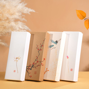 Spot Paper Elegant Chinese Style Comb Gift Box High Quality Classic Lotus Car Hanging Hairpin Packaging Box