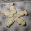 6cm rice white long hair bear