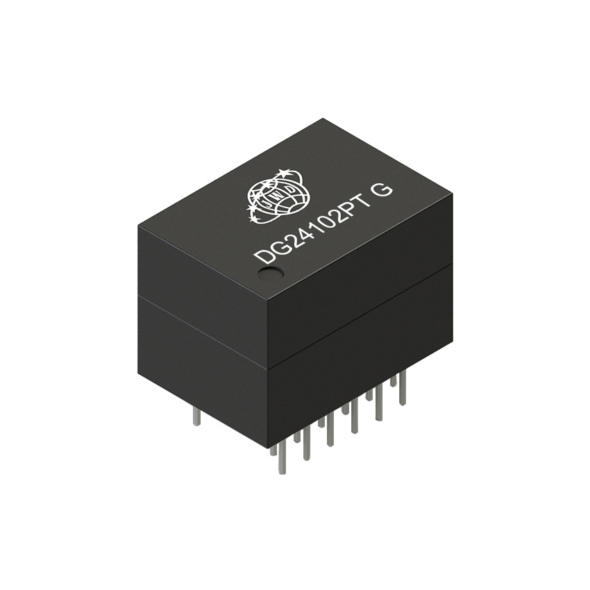 DG24102PTG  单口 千兆24pin 带POE 工业级 插件DIP网络变压器