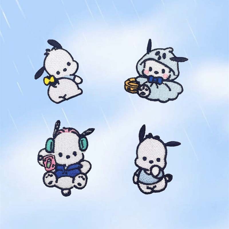 可爱卡通斗篷小帕刺绣自粘百搭卡通绣花贴魔术贴羽绒服补丁贴