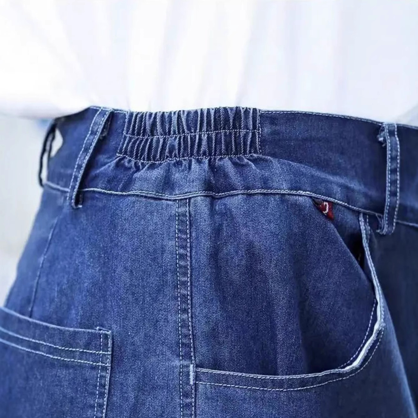Pantalones de trabajo de algodón para hombres grueso resistente al desgaste suelto soldadura anti-escaldado jeans de trabajo pantalones de trabajo de gran tamaño