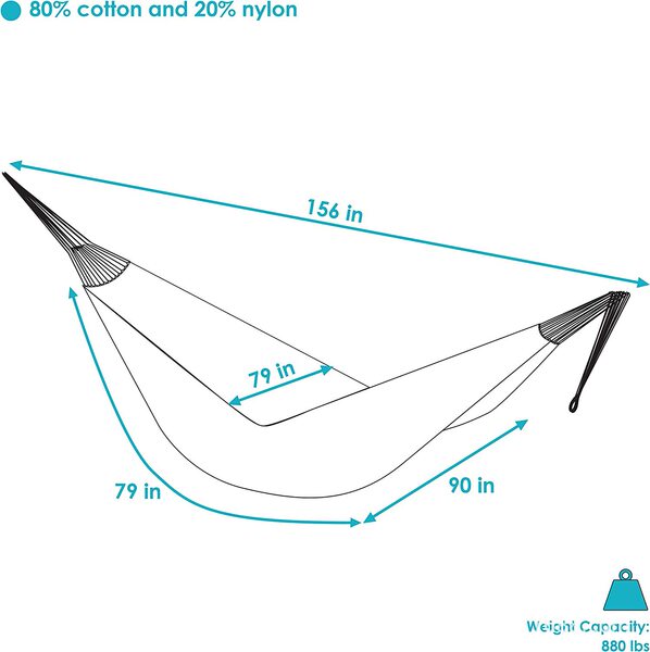 Woqi outdoor suspension hand -woven XXL thick rope