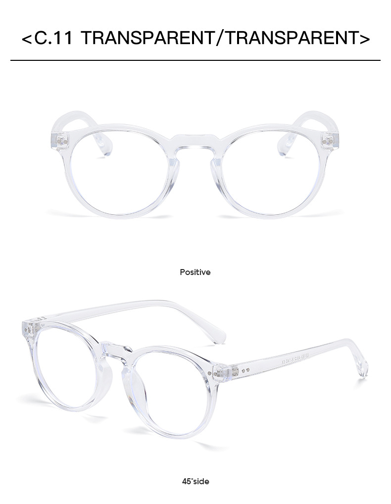 55g Weight Full Frame Glasses Structure Glasses Frame Classification Ac Lens Material Oval Frame Glasses Style Casual, Outdoor, Sports Occasion Solid Color Pattern All Seasons Season Unisex Gender Retro, Sweet Style Retro Sweet Solid Color Ac Oval Frame Full Frame Optical Glasses 22