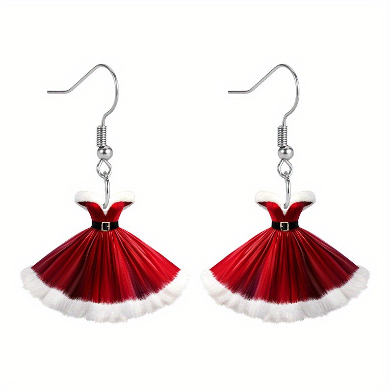 Women's Gender 1 Pair Christmas Casual Dresses Printing Arylic Drop Earrings